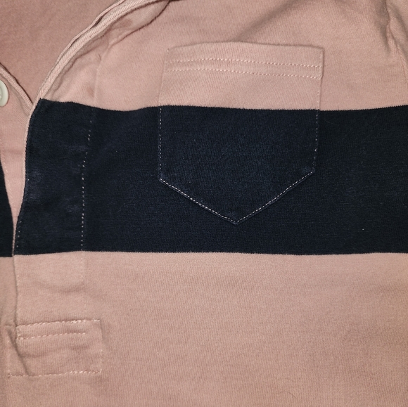 J Crew Classic Preppy Baby Pink And Navy Blue Striped Top - Picture 10 of 11